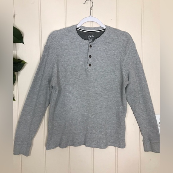 Members Mark Light Grey Soft Thermal Henley Style Top LS Shirt 
Unisex 
Medium - Picture 1 of 16